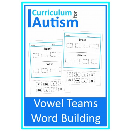 Vowel Teams Cut & Paste Phonics Worksheets